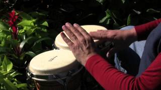 How to play a classic rock beat on bongos [upl. by Hough]