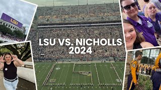 LSU V NICHOLLS 2024 Half time shows Warmups and GRWM [upl. by Nroht]