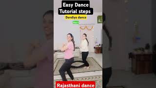 Easy Dance Tutorial steps  Part1  Dandiya steps  Simple choreography  Rajasthani songs [upl. by Brigid]