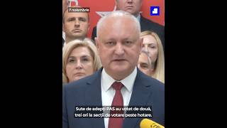 Falsul lui Igor Dodon despre votarea multiplă în străinătate shorts [upl. by Anileme147]