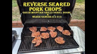 Reverse Seared Pork Chops GMG DB Smoker amp Weber Genesis II [upl. by Ateuqahs602]