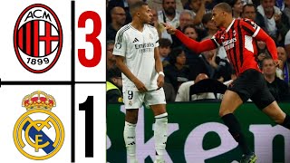 🔴 Real Madrid  Ac Milan 31 All Goals and Extended Highlights ✓ champions league 202425 [upl. by Euqinu23]