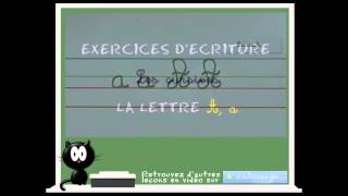 Alphabet cursif  comment écrire la lettre cursive A explication en français [upl. by Leiuqeze]