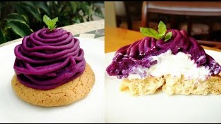 How To Make Purple Sweet Potato Mont Blanc [upl. by Ruenhcs]