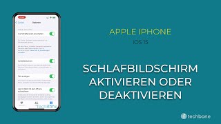 Schlafbildschirm einausschalten  Apple iPhone iOS 15 [upl. by Ddene]