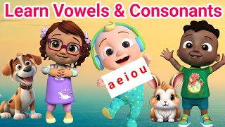 Learn Vowels and Consonants  Vowels for kids  a e i o u  English for kids [upl. by Stauder381]