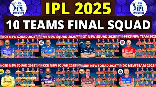 IPL Auction 2025  All Team Squad  IPL Teams 2025 Players List  RCBCSKMIKKRSRHGTDCPBKSRR [upl. by Chaffinch]