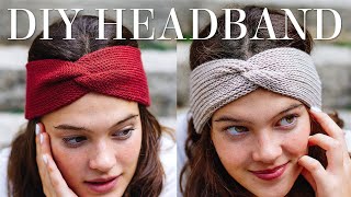 TWISTED HEADBAND Knitting Tutorial Step by Step [upl. by Aeresed]