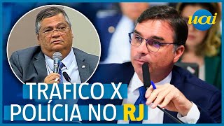 Flávio Bolsonaro questiona Dino sobre o tráfico no RJ [upl. by Bonn659]