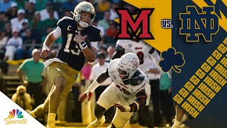 Notre Dame vs Miami OH  CFB HIGHLIGHTS  9212024  Notre Dame on NBC Sports [upl. by Zehc530]