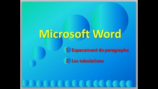 Formation Word  Interligne retrait tabulation [upl. by Asaeret]