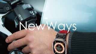 NewWays Rugged Fluoroelastomer FKM Apple Watch Band for Men Stainless Steel Adapters [upl. by Samuele461]