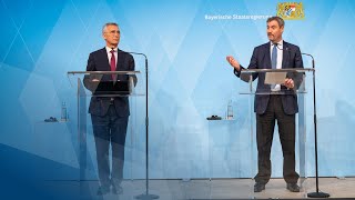 Video in Gebärdensprache Pressekonferenz nach dem Treffen mit Jens Stoltenberg 231024  Bayern [upl. by Yeniar]