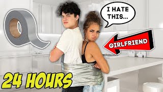 Duct Taped to my GIRLFRIEND FOR 24 HOURS  Jakob Magnus [upl. by Sapphire]