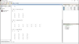 Criação de matrizes usando funções no Scilab [upl. by Bram]