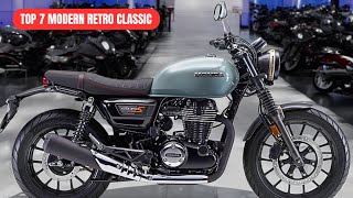 TOP 7 MODERN RETRO CLASSIC STYLE MOTORCYCLES FOR 2025 [upl. by Colas]