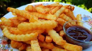 Fried french fries until theyre crispy and deliciousTime lapse [upl. by Rakso]