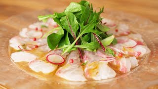 【イタリアン】旬魚を使って♬タイのカルパッチョ  sea bream carpaccio 【魚の捌き方】【料理レシピはParty Kitchen🎉】 [upl. by Ballard225]