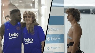 Griezmanns First Day in Barcelona [upl. by Jarus716]