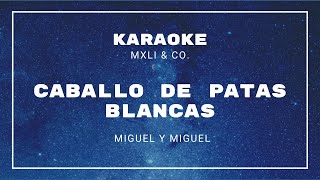 Karaoke  Caballo de Patas Blancas  Miguel y Miguel [upl. by Gnouhp]