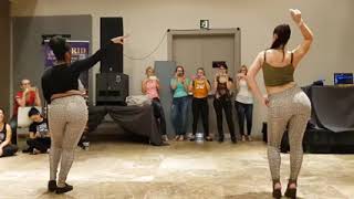 Isabelle Crepin amp Adeline Kizomba Lady Styling 2  Kizomba Open Festival 2018 YouTube [upl. by Nilyahs]