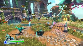 Skylanders Trap Team Research Elite Gill Grunt Base Upgrades [upl. by Solhcin]