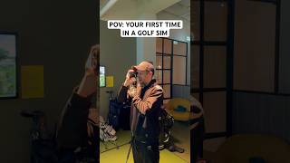 First time in a golf sim 😂 golf viral funny [upl. by Clifton633]