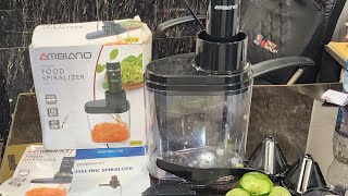 AMBIANO ELECTRIC FOOD SPIRALIZER UnbixingReview by FE [upl. by Anihs956]