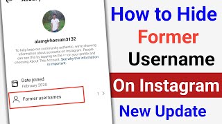 How to Hide Former Username On Instagram 2024  Hide Instagram Old UsernameTurn Off Former Username [upl. by Balling427]