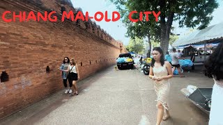 Chiang Mai Thailand Walking Tour with Captions Full Old City Square🇹🇭 [upl. by Whit]