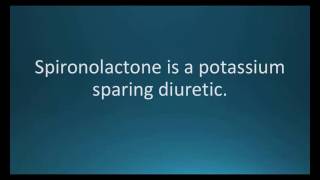 How to pronounce spironolactone Aldactone Memorizing Pharmacology Flashcard [upl. by Novahs]