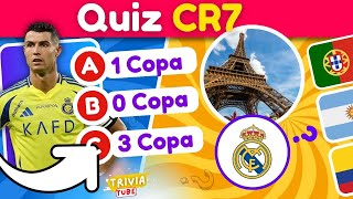 Quiz SOBRE Cristiano Ronaldo⚽  ¿Cuánto sabes de Cristiano Ronaldo❓  CR7 QUIZ  Triviatube  cr7 [upl. by Avevoneg]