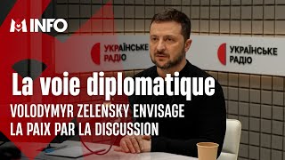 Volodymyr Zelensky veut la diplomatie pour stopper la guerre [upl. by Ahtamat]