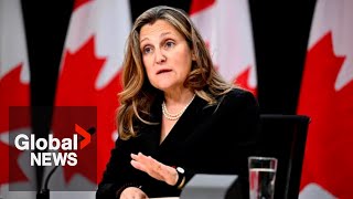 Freeland rules out ending Parliament session as Liberals fight to survive [upl. by Dippold]