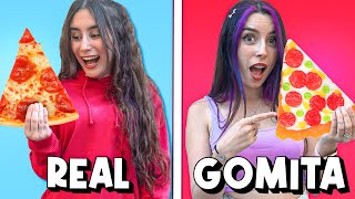 COMIDA DE GOMITA VS COMIDA REAL CON EL TEAM  Lyna Vlogs [upl. by Holmen]