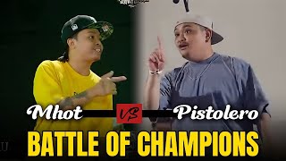 Mhot vs Pistolero ito na ang paghaharap ng mga champion sa battle rap [upl. by Eadith]