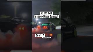 V8 S13 240sx 4 Gear Burnout [upl. by Yeltnarb740]