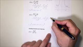 einfache Symmetrie bei gebrochenrationalen Funktionen rechnerisch ausführliche Erklärung [upl. by Goodrow455]