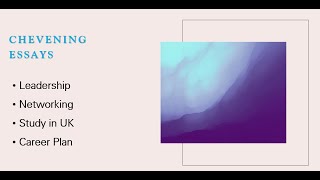 Chevening Essays  Write like a pro Lessons from 10 years of making winners out of dreamers [upl. by Mcfadden]