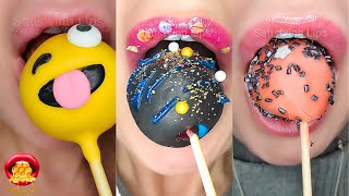 Satisfying ASMR Eating Chocolate Coated Cake Pops Gummy Balls Marshmallow Mukbang 먹방 [upl. by Remington61]