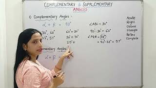 Complementary and Supplementary angles Grade 5 amp 6 [upl. by Haily]