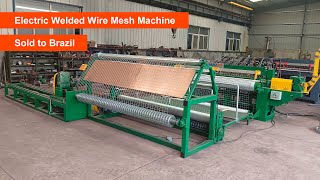 Fully Automatic Line Electric Welded Wire Mesh Machine sold to Brazil  DAPU Machinery [upl. by Oninrutas]