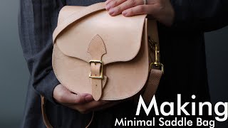 Making a Minimal Saddle Bag  Leather Pattern [upl. by Sivle550]