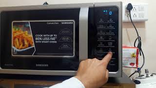 How to use Samsung 28 L Convection Microwave Oven full demo model MC28H5025VS TL Silver [upl. by Caldera]