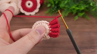 the easiest crochet spiral pattern flower model crochet knitting [upl. by Avahc769]