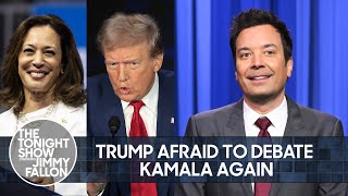 Trump Afraid to Debate Kamala Again Biden Warns Against China at UN Assembly  The Tonight Show [upl. by Naitsabes980]