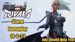 Storm Gameplay  19624  Marvel Rivals  July Closed Beta Test [upl. by Brinn]