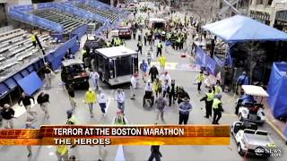 Boston Marathon Explosion Video Pictures Heroes Emerge from Boston Marathon Bombing [upl. by Urba]