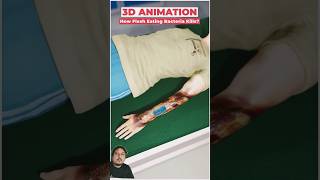 😱 Dangerous How Flesh Eating Bacteria facts 3danimation funnyclass [upl. by Ernst]