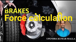 Shoe Brake Force Calculation  Brakes Basics  Brakes Working  Mechanical Brakes  Brake Parts [upl. by Benia317]